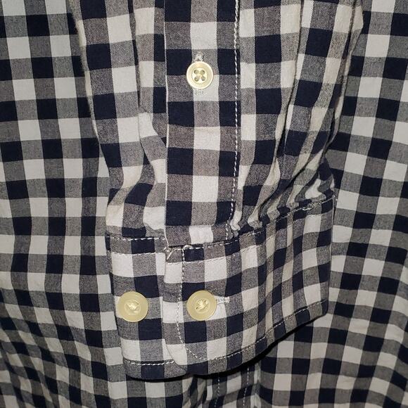 Merona Gingham Plaid Long Sleeve Button Down Shirt Size XL - Picture 4 of 6